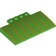 Brick Curved 5 x 8 x 2/3 with Yellow Stripes/Rectangles print