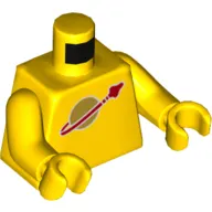 Torso Classic Space Logo Print (New Version), Yellow Arms and Hands