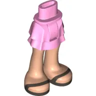 Minidoll Hips and Layered Skirt with Pearl Dark Grey Sandals