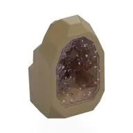 Geode / Rock with Glitter Trans-Dark Pink Crystal