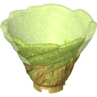 Cone Reverse, Spinner, with Marbled Glitter Trans-Bright Green Pattern