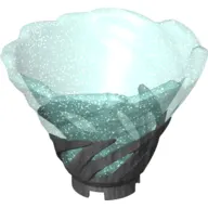Cone Reverse, Spinner, with Marbled Glitter Trans-Light Blue Pattern