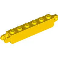 Hinge Brick 1 x 6 Locking with 1 Finger Vertical End and 2 Fingers Vertical End, 7 Teeth