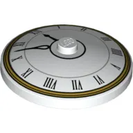 Dish 4 x 4 Inverted [Radar] with Clock with Roman Numerals, 5 to 12 print
