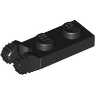 Hinge Plate 1 x 2 Locking with 2 Fingers On End, without Groove, 7 Teeth