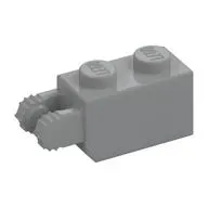 Hinge Brick 1 x 2 Locking with 2 Fingers Vertical End, 7 teeth