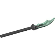 Weapon Naginata with Rubber Tip, Marbled Trans-Light Blue Pattern