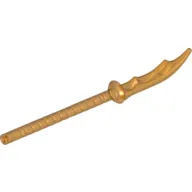 Weapon Naginata with Rubber Tip, Marbled Trans-Orange Pattern