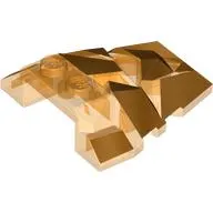 Brick Wedged, Sloped 4 x 4 Fractured Polygon Top with Metallic Gold Facets Print