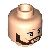 Minifig Head Sirius Black, Reddish Brown Beard