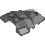 Brick Wedged, Sloped 4 x 4 Fractured Polygon Top with Light Bluish Gray Facets Print