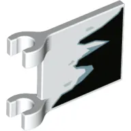 Flag 2 x 2 Square [Thick Clips] with Icicles on Black Back print
