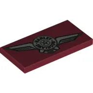 Tile 2 x 4 with Skew Harley Davidson Logo print