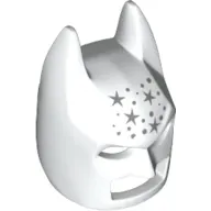 Mask, Batman Cowl, Silver Stars, Dots print