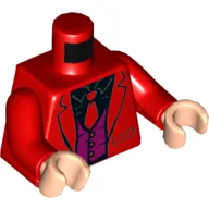 Torso Jacket, Red Tie, Purple Vest, Black Shirt Print, Red Arms, Light Nougat Hands