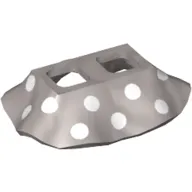 Minifig Hipwear Skirt with Silver Top, 16 White Polka Dots Print (Minnie)