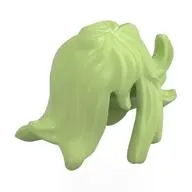 Hair Long in Wind with Marbled Trans-Neon Green Pattern
