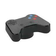 Game Controller with Silver D-Pad and Joysticks, and Red and Blue Buttons