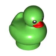Animal, Bird, Duck / Duckling with Black Eyes, Red Beak