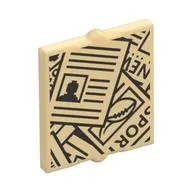 Glass for Window 1 x 2 x 2 Flat with Newspapers print