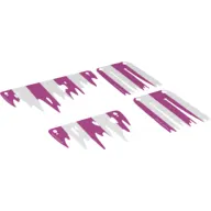Sails and Curtains, Tattered, with Pink and White Stripes Print [Complete Set of 4]