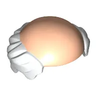 Hair, Bald Top with White Hair print