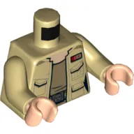 Torso Jacket with Pockets over Dark Tan Undershirt Print, Tan Arms, Light Nougat Hands