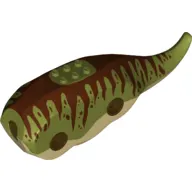Animal Body Part, Dinosaur, Triceratops Body with Reddish Brown Stripes
