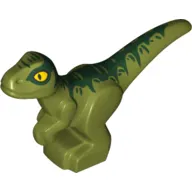 Animal, Dinosaur, Raptor, Baby, Dark Green Stripes