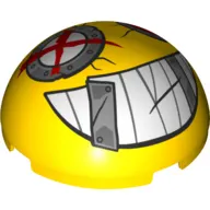 Dome Hemisphere 4 x 4 with Junkertown Eyes and Smile print
