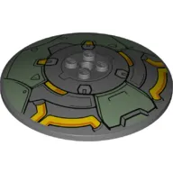 Dish 8 x 8 Inverted [Radar] with Overwatch Wrecking Ball with Sand Green Background print