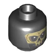 Minifig Head Death Eater Mask, Black Eyes, No Nose