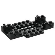 Vehicle Base 6 x 10 x 1 with Wheels Holder and 4 x 2 Recessed Center, Corner Cutouts with Smooth Underside