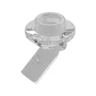 Bar, Angled with 1 x 1 Round Plate / Stud on End
