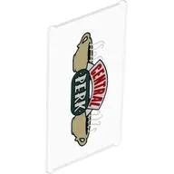 Glass for Window 1 x 4 x 6 with 'Central Perk', 2 Coffee Cups print