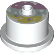 Duplo Food 2 x 2 Round Cake with Stud on Top, Rainbow Print