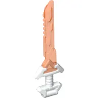 Weapon Sword with Angular Wide Hilt and Angular Blade Trans-Neon Orange Pattern