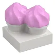 Duplo Food, Two Cakes on Plate Pink
