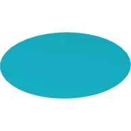 Duplo Carpet 4 x 4 Round with Medium Azure Top, Plush