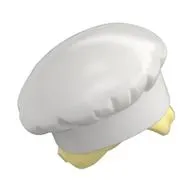 Hair and Hat, Chef, Bright Light Yellow Hair with Bun Pattern