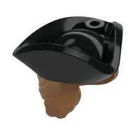 Hair and Hat, Pirate Hat Tricorne Black with Ponytail