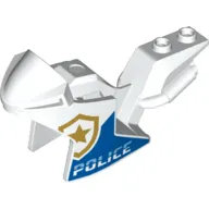 Fairing, Motorcycle, Racing (Sport) Bike with Gold Badge, Blue 'POLICE' print