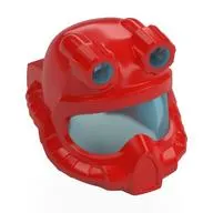 Helmet Underwater Diver with Trans-Light Blue Visor and Headlamps