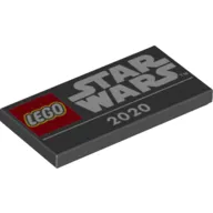Tile 2 x 4 with 'LEGO STAR WARS 2020' print