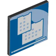 Road Sign Clip-on 2 x 2 Square with Computer Monitor Print [Thick Open O Clip]
