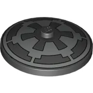Dish 4 x 4 Inverted [Radar] with Dark Bluish Grey Pattern print