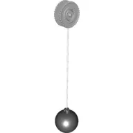 Duplo Winch Drum Narrow Ridged with String and Wrecking Ball