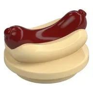 Duplo Food, Hot Dog on Plate
