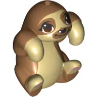 Animal, Sloth with Tan Belly, Big Reddish Brown Eyes, Smile print