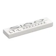 Tile 1 x 4 with Sián, Unique Code print